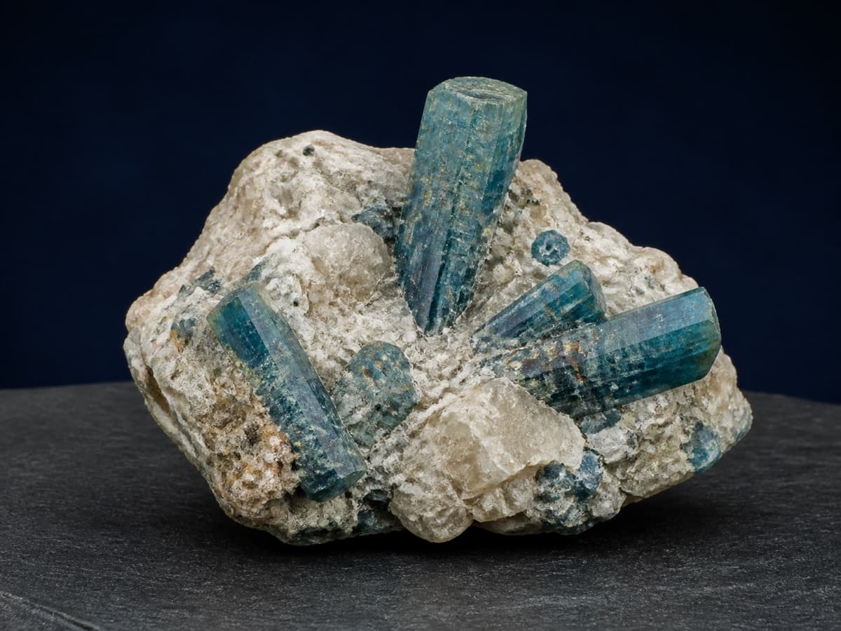 Apatite blu: fotografia illustrativa associata alla scheda